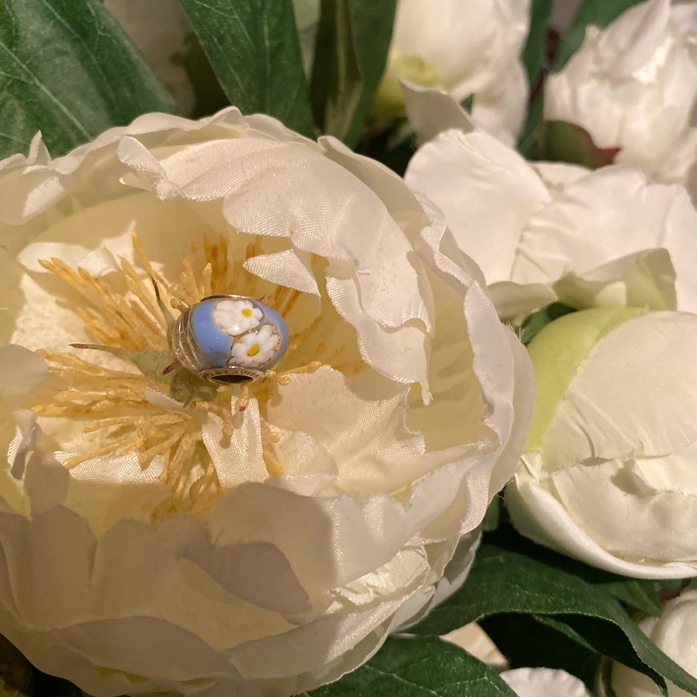 Glass Blown Flower Charm